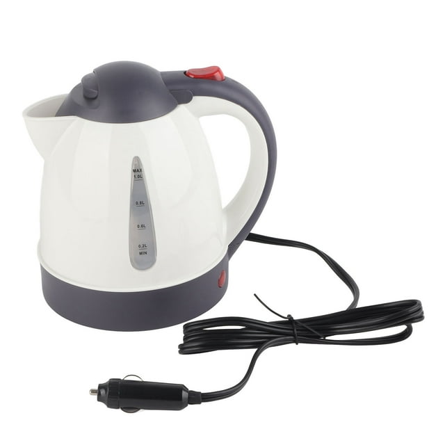 Hervidor de agua portátil de 1000 ml y 24 V para coche, camión, para preparar té y café