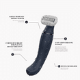 thumbnail image 7 of Freya Vee Razor + Vibe 2-in-1 Starter Kit, 2 blades refills. Safely designed vibrator handle personal messager, 6 modes, Body-safe silicone curved. IP7 Water resistant. Quiet & Discreet for travel, 7 of 7