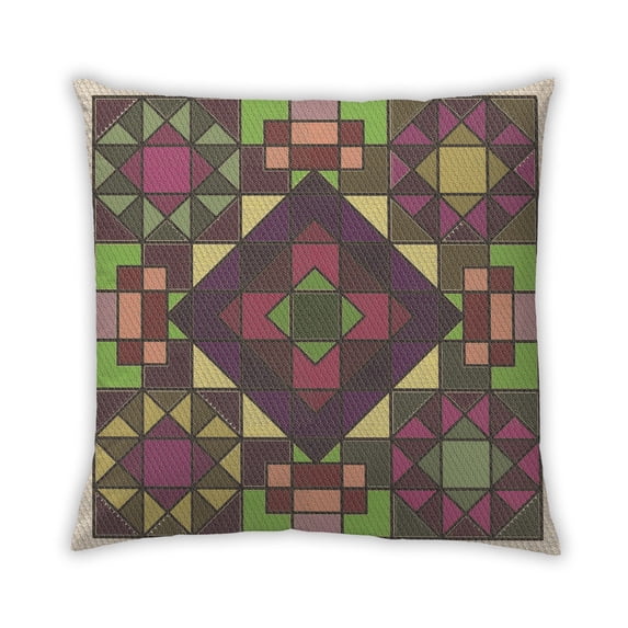 Ahgly Company Outdoor Square Contemporary Throw Pillow, 18 inch by 18 inch