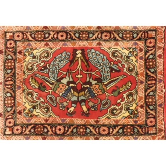 Ahgly Company Indoor Rectangle Traditional Red Persian Area Rugs, 5' x 7'
