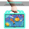 thumbnail image 6 of SaniMore for Lenovo Tab M10 Plus 3rd Gen 10.6 inch 2022 TB-125F/128F EVA Kids Case, Skin-Proof Texture Pencil Holder Hand Strap Foldable Kickstand Shockproof Protective Case for Boys Girls, Mintgreen, 6 of 8