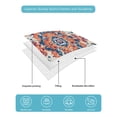 thumbnail image 5 of Orange Blue Ethnic Twin Size Down Alternative Comforter, Lightweight Comforter Quilt Bedding Set with Pillow Shams Boho Geometric Art Vintage All Seasons Bed Comforter Duvet Insert 68"x86", 5 of 7