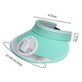 thumbnail image 3 of Xfvqtps Fan Hats Visor Hat with Fan USB Charging Summer UV Protection Semi-Transparent Brim Sun Hats for Beach Travel Camping Sports, 3 of 9