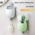 thumbnail image 4 of tkerinse Turtle Toothbrush Holder, Wall Mounted Turtle Shower Caddy Hanging Organizer, Self Adhesive Toothbrush Storage Box, Non Punching Floating Rack with Hanging Hook for Kitchen Bathroom, 4 of 7