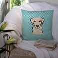 thumbnail image 3 of Dog Face Checkerboard Design Fabric Decorative Pillow, 3 of 4