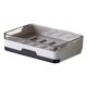 thumbnail image 1 of Jabonera con drenaje automático, caja de jabón adhesiva extraíble para pared, sin perforación, soporte de jabón de secar para , cocina, Blanco Baoblaze jabonera autodrenante, 1 of 7