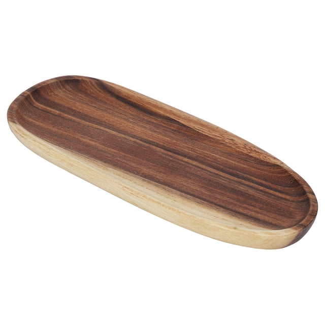 Easy To Safe And Poratble Wood Plate Serving Tray Restaurant Kitchen For Home Cafe 30x12cm