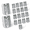1-7/8" Deep with 1/2" & 3/4" Knockouts-20, variant on 2-1/8" Deep with 1/2" & 3/4" Knockouts 10-pack 4x2 Inch Steel Electrical Outlet Junction Box