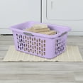 thumbnail image 3 of Sterilite Large 2 Bushel Plastic Laundry Basket with 4 Comfort Grip Handles, Lilac, 6 Pack, 3 of 8