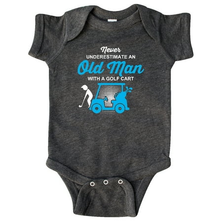 

Inktastic Underestimate Old Man Golf Cart Gift Baby Boy or Baby Girl Bodysuit