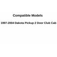 thumbnail image 4 of Driver Left Side Rear Quarter Window Quarter Glass Compatible with Dodge Dakota Pickup 2 Door Club Cab 1997-2004 Models, 4 of 6