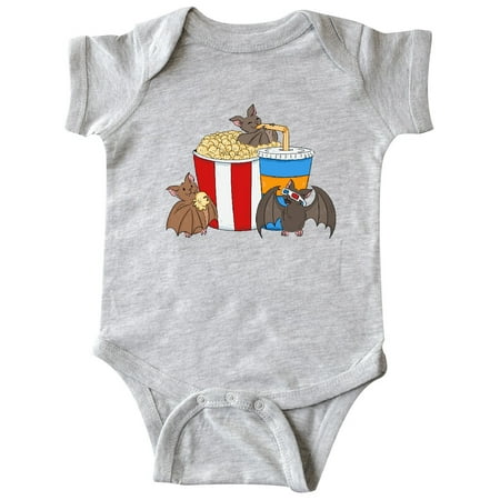 

Inktastic Movie Loving Bats with Popcorn and Soda Gift Baby Boy or Baby Girl Bodysuit