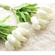 thumbnail image 2 of JYOHEY Flores Falsas Ramo Artificial Tulipanes Flores Decorativas Artificiales Toque Real Para El Hogar Jardín Boda Fiesta Comunión Decoración Tulipanes Artificiales 12 Piezas (Blanco Amarillo) Vhermosa HFP-0294-2, 2 of 7