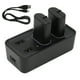 thumbnail image 1 of Paquete de batería del controlador, 2 uds., baterías recargables de 800mAh con estación de carga USB para la serie Xbox One XS, 1 of 1