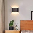 thumbnail image 3 of Luz de pared LED de 6 W, luz blanca cálida de 3000 K, aplique de pared impermeable IP65, luz decorativa para dormitorio, pasillo, sala de estar, escalera, bar de hotel (negro) oso de fresa Electrónica, 3 of 5