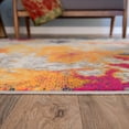 thumbnail image 3 of World Rug Gallery Abstract Contemporary Multi 6'6" Round Rug, 3 of 7