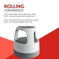 thumbnail image 4 of Cramer Scooter Stool, Round, 2-Step, 15", Step and Lock Wheels, 300 lb Capacity, Gray, 4 of 4