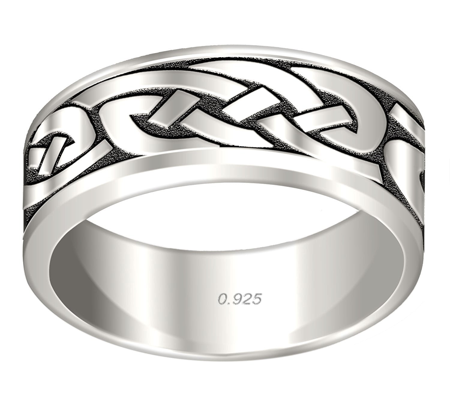 Us Jewels And Gems Men's 0.925 Sterling Silver Irish Celtic Knot