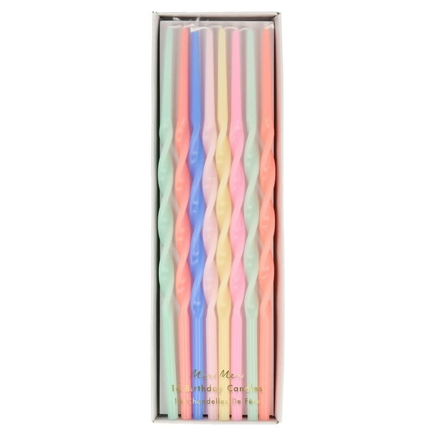Velas de cumpleaños Meri Meri Twisted Long 178 mm (paquete de 16)