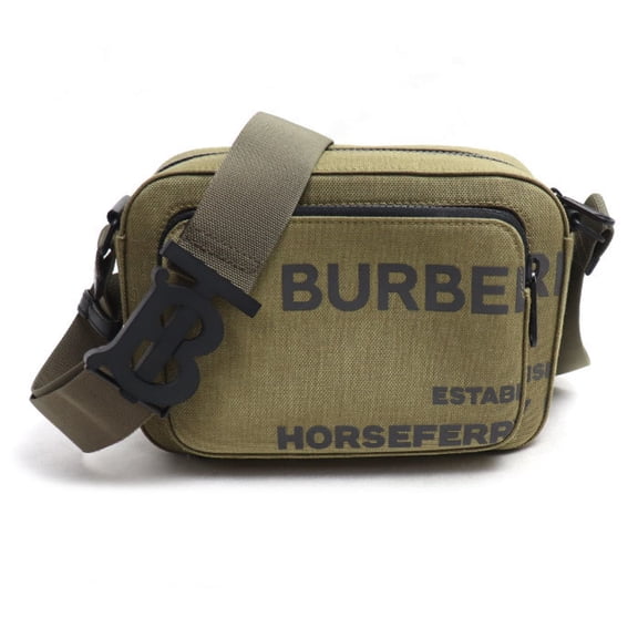Pre-Owned BURBERRY Horseferry Print Camera Bag/Shoulder Bag, Khaki, 8050806, Men's