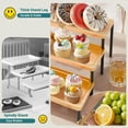 thumbnail image 5 of 3 Tier Serving Tray Set,17" Serving Tray Stand & Platter Tower Plate for Party Supplies,Reusable Trays for Food Fruit Cookie Afternoon Tea Hosting, Appetizer,Dessert Table Display Set, 5 of 8