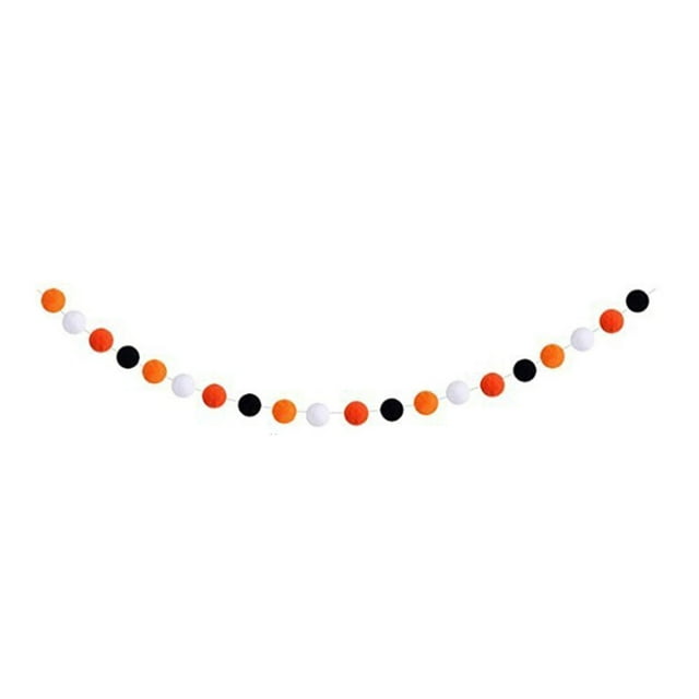 Fieltro de lana de Halloween, hilo de conejo de Navidad, bola de fieltro, decoración colgante, hilo de bola para el pelo, decoración del hogar, accesorios navideños, naranja de Hal