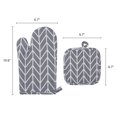 thumbnail image 7 of Unique Bargains Heat Resistant Oven Mitts and Pot Holders Sets 4 Pcs Gray 10.6x6.7 Inch, 7 of 7