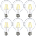 thumbnail image 1 of Bombillas LED Sunco G25 de filamento Edison Globe, 5 W, paquete de 6, 1 of 7