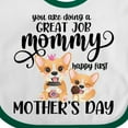 thumbnail image 4 of Inktastic Happy Mother's Day with Cute Corgi Dogs Boys or Girls Baby Bib, 4 of 4