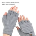 thumbnail image 2 of USB Guantes Punto Calefactados Flip Top Mittens Sin Deslizamiento para Hombres Mujeres (gris Claro), 2 of 5
