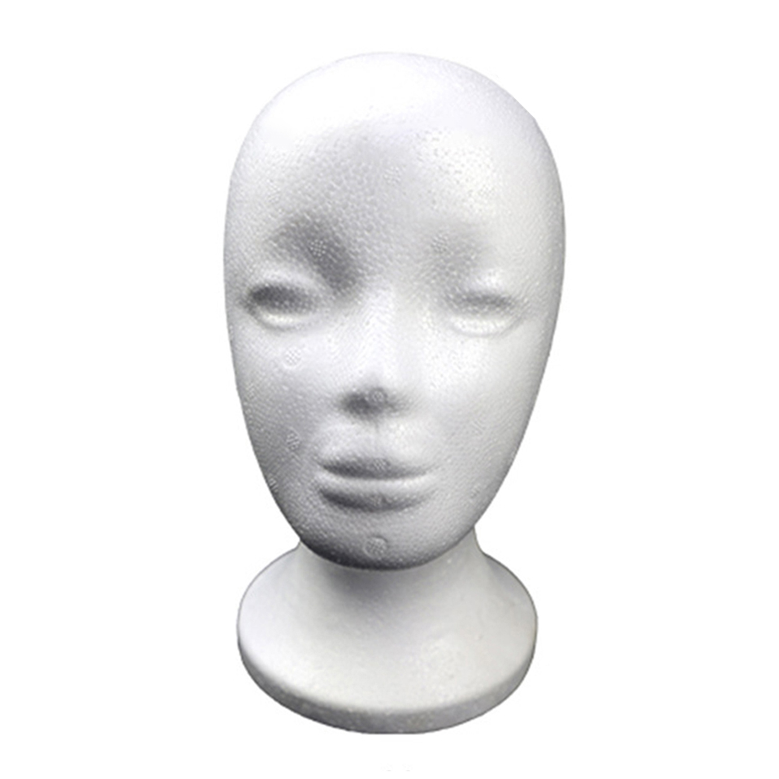 Travelwant 2Pcs/Set Styrofoam Wig Head - Tall Female Foam Mannequin Wig Stand and Holder for Style, Model and Display Hair, Hats and Hairpieces, Mask