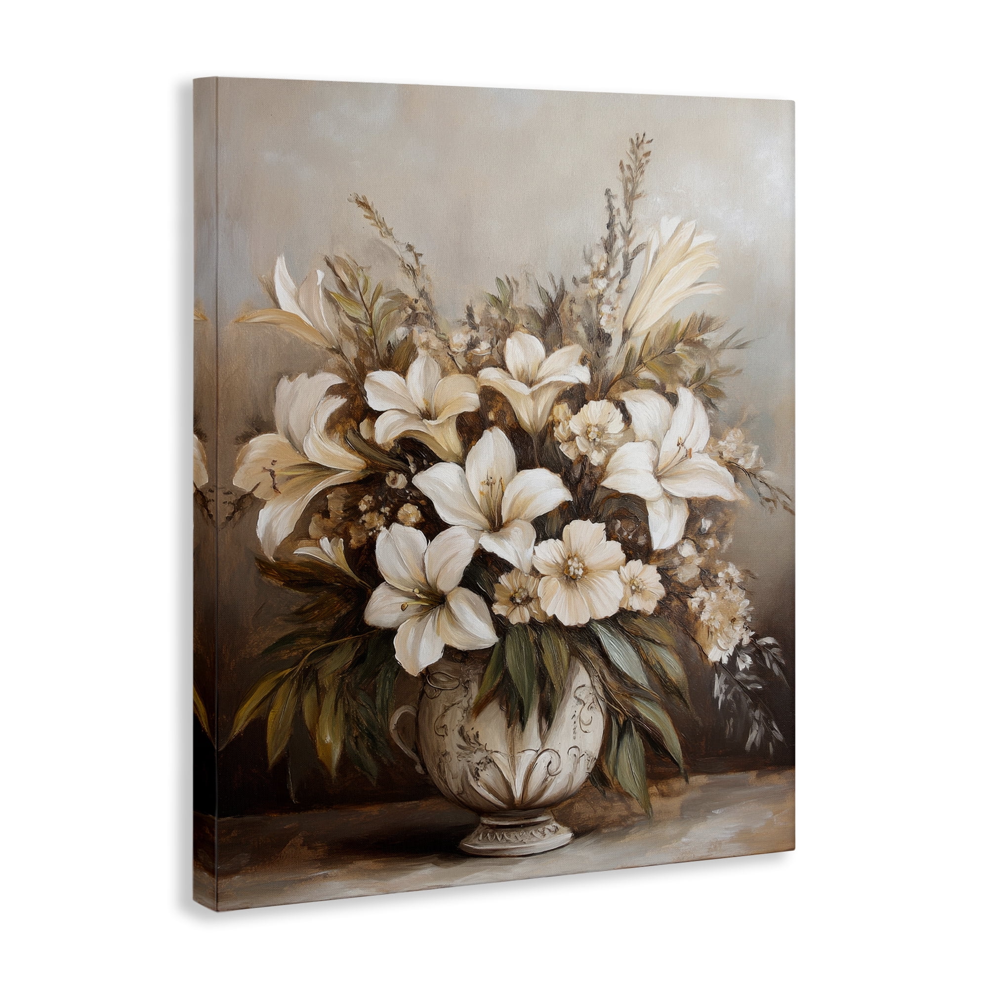 Stupell Industries Lily Bouquet Still Life Plants & Flowers Painting Wrapped Canvas Art Print Wall Art, 16 x 20