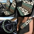 thumbnail image 2 of Uorisanigo Tribal Cow Print Automotive Seat Cover Set of 10 with Comfortable Decorative Car Seat Belt Cover Steering Wheel Cover Car Water Cup Coaster Chapstick Holder Fit for Cars SUVs, 2 of 7
