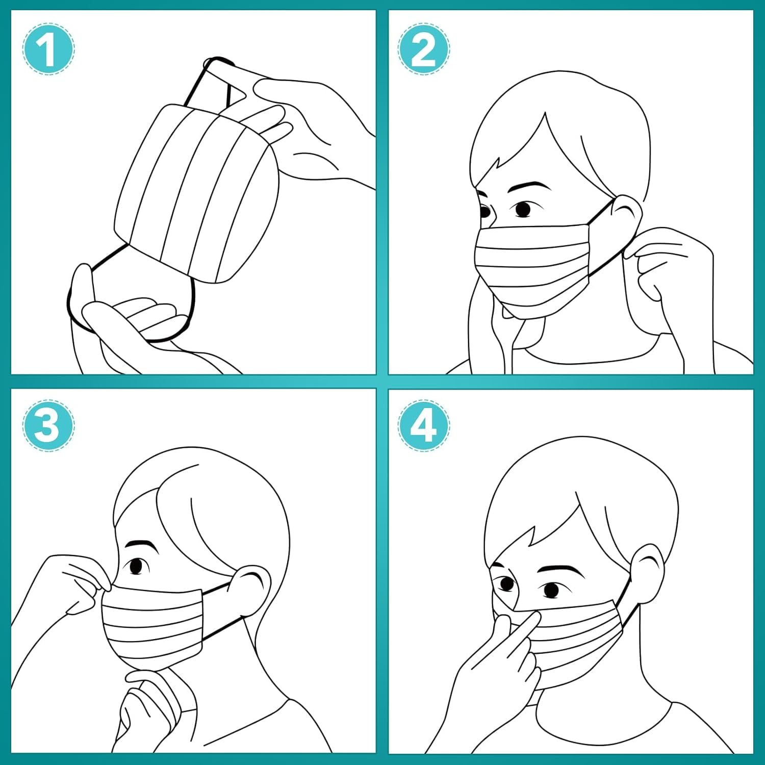 UniVerse 50PCS Disposable Face Masks, Black Masks, 3 Layer Protection Black Disposable Face Masks
