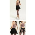 thumbnail image 6 of Women Yoga Tennis Self Tie Cover Up Wrap Skirt Hip Covering Scarf Solid Color Workout Running Tie Up Half Length Skirts, 6 of 13