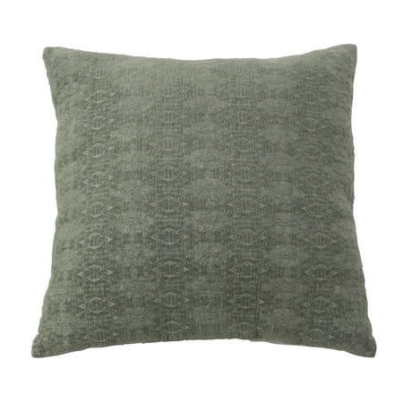 17 Light Square - Decmode Modern 17 X 17 Inch Square Light Green Jacquard Pillow