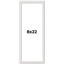 8x22 Frame White Real Wood Picture Frame Width 0.75 inches | Interior Frame Depth 0.5 inches |