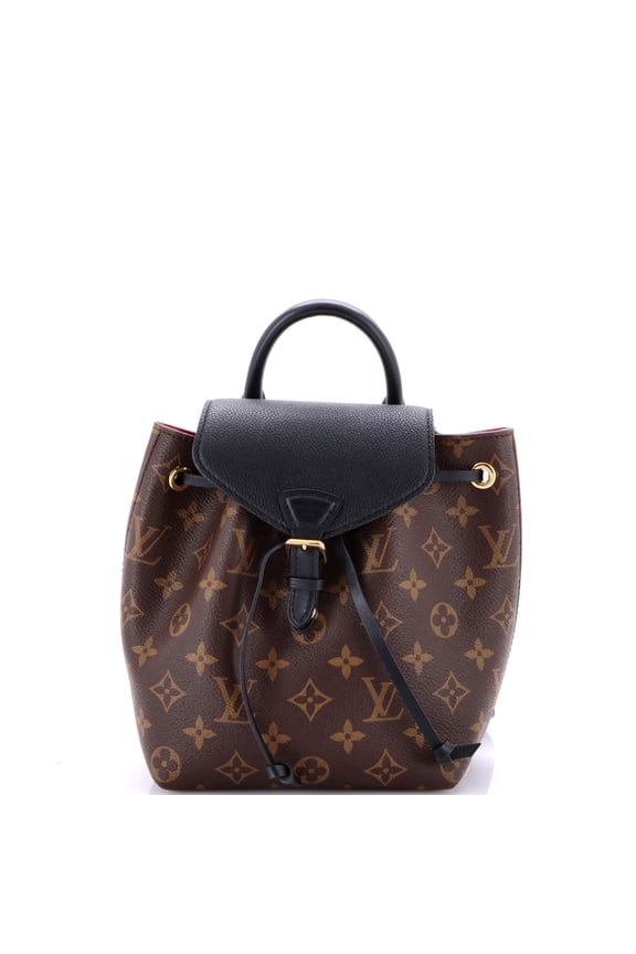 Pre-Owned Montsouris NM Backpack Monogram Canvas with Leather BB By Rebag