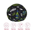 thumbnail image 6 of KLL Space Rockets Pattern Shower Cap & Bath Cap for Women,Reversible Oversized Waterproof Shower Caps for all Hair Lengths,Elastic Reusable Bathing Hair Cap, 6 of 7