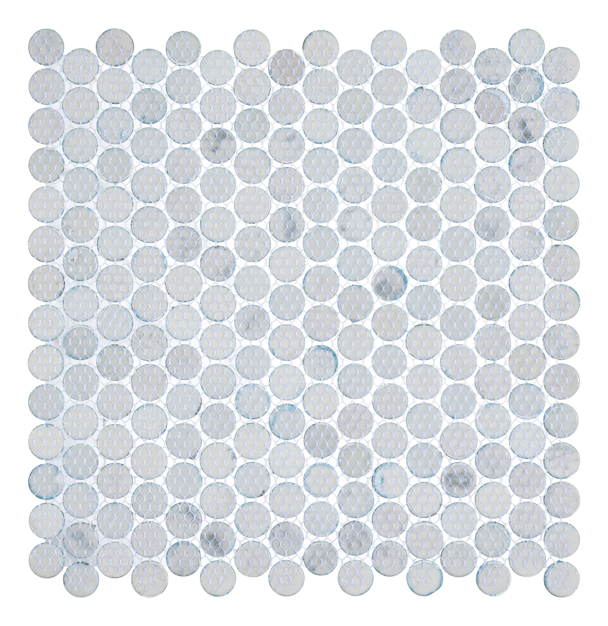 Honoro-Bulbi 3/4" Penny Round Smooth Glass Mosaic Wall & Floor Tile