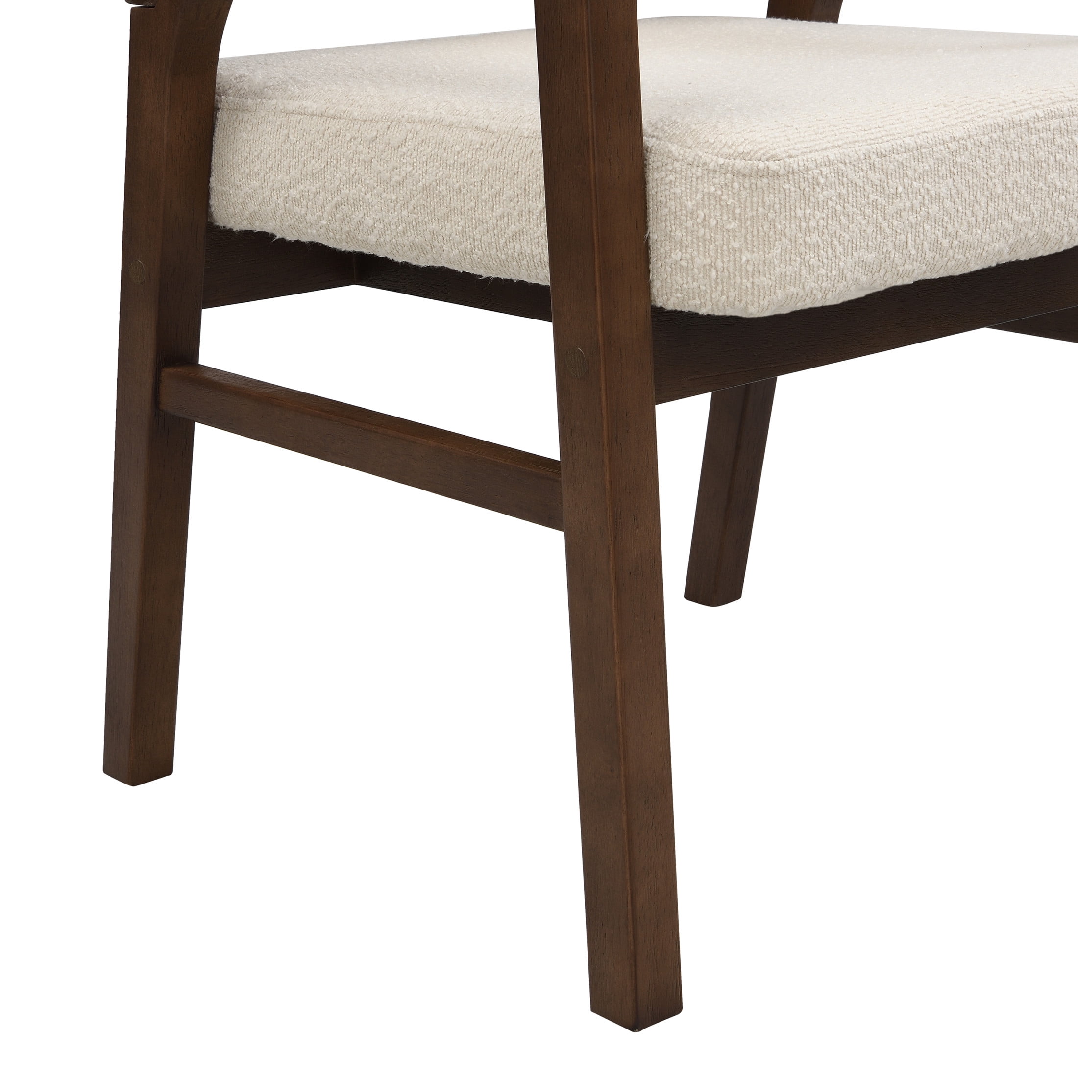 Christopher Knight Home 7-Piece Contemporary Dining Set, 90" Table with Boucle Upholstered Chairs, Walnut