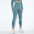 thumbnail image 6 of OSOLU Yoga Basic Wide Waistband Solid Color Flare Leg Pants Women Active Bottoms Women Sports Pants Workout Stretchy Running Tummy Control Joggers Bottoms Green M, 6 of 9