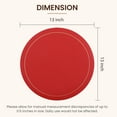 thumbnail image 3 of REGALWOVEN Placemats Set of 6 Faux Leather Placemats for Kitchen Dining Table Decor Washable Heat Resistant Table Placemats Wipeable Table Mat Red 15*15in, 3 of 7
