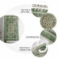thumbnail image 3 of Turkish Boho Shower Curtain, 36" x 72", Green Wallpaper Murals Retro Medieval Waterproof Bathroom Curtain Washable Shower Curtain Set with 12 Hooks, 3 of 6