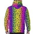 thumbnail image 3 of Bingfone Animal Paw Rainbow Men's Drawstring Hoodie Long Sleeve Pocket Sweatshirts-Large, 3 of 6