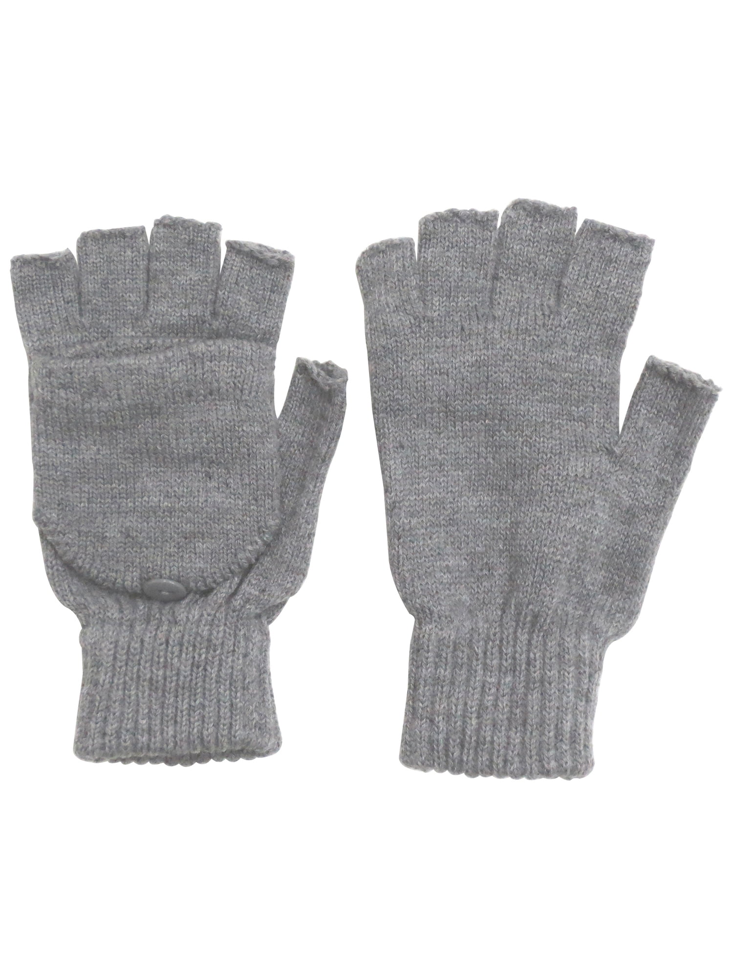 Unisex Ski Snow Skate Convertible Fingerless Fold-Over Half Gloves ...