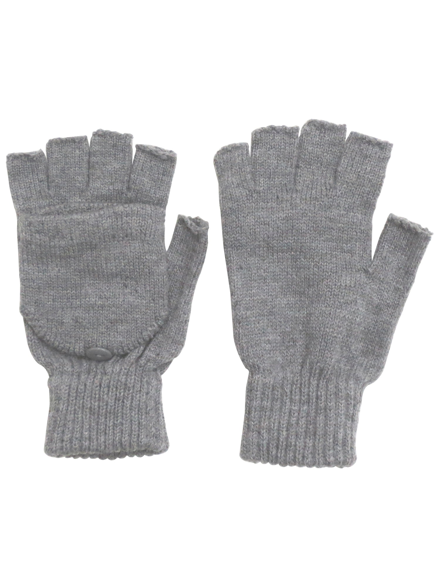 Unisex Ski Snow Skate Convertible Fingerless FoldOver Half Gloves