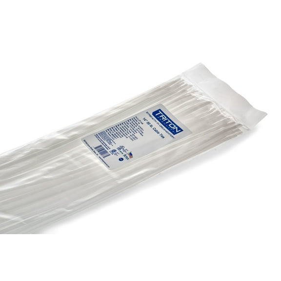 Triton Products® Heavy Duty 14" Natural Zip Ties, 100/PK