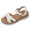 White, variant on Rokment Women's Bowknot Platform Dressy Sandals Fashion Casual Leather Open Toe Faux Wooden Chunky Wedge Heels Summer Dress Shoes Comfortable