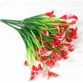thumbnail image 2 of Morttic 6 Bundles Artificial Calla Lily Fake Flowers, Outdoor UV Resistant Faux Plants for Wedding Office Home Garden Decor(Red), 2 of 6